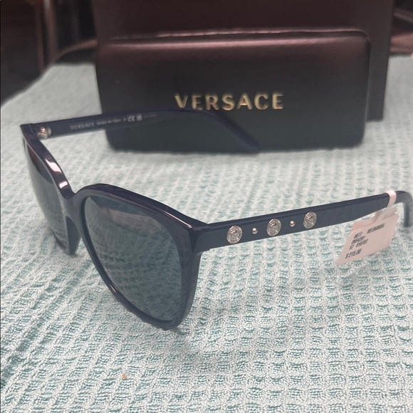 Versace Elegant Rock Icon Blue Sunglasses for Women - Picture 4 of 5